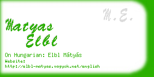 matyas elbl business card